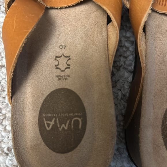 UMA Brown Leather Sandals Ibiza, Size 40 - Picture 4 of 5